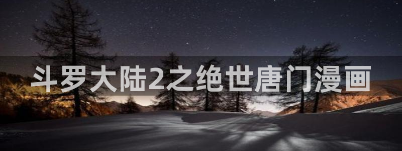 成人韩漫网站：斗罗大陆2之绝世唐门漫画